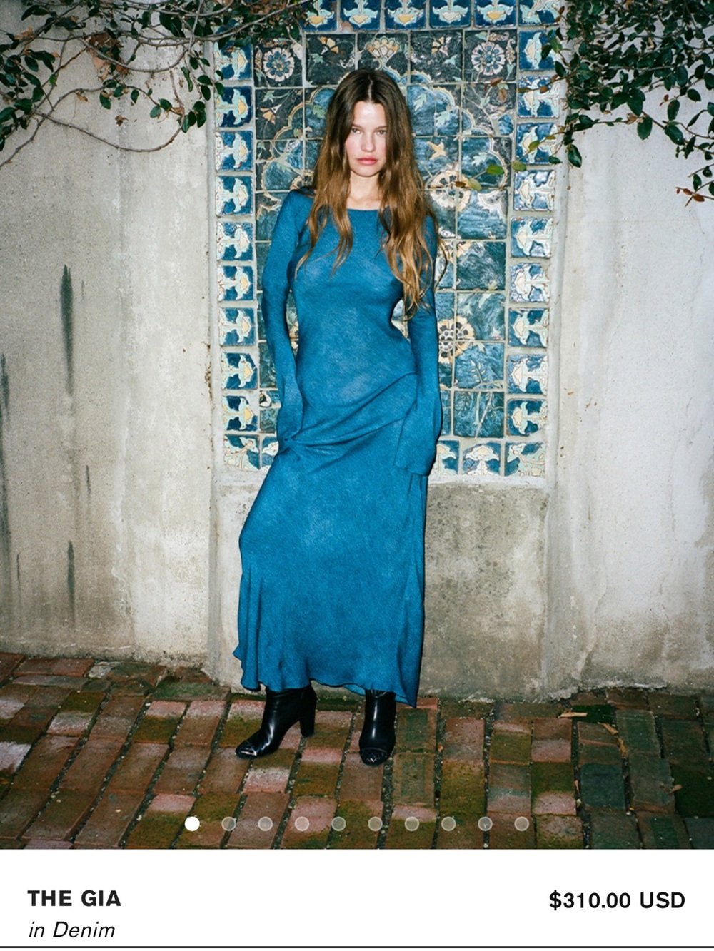 Realisation Par The Gia Maxi Dress in Teal Blue